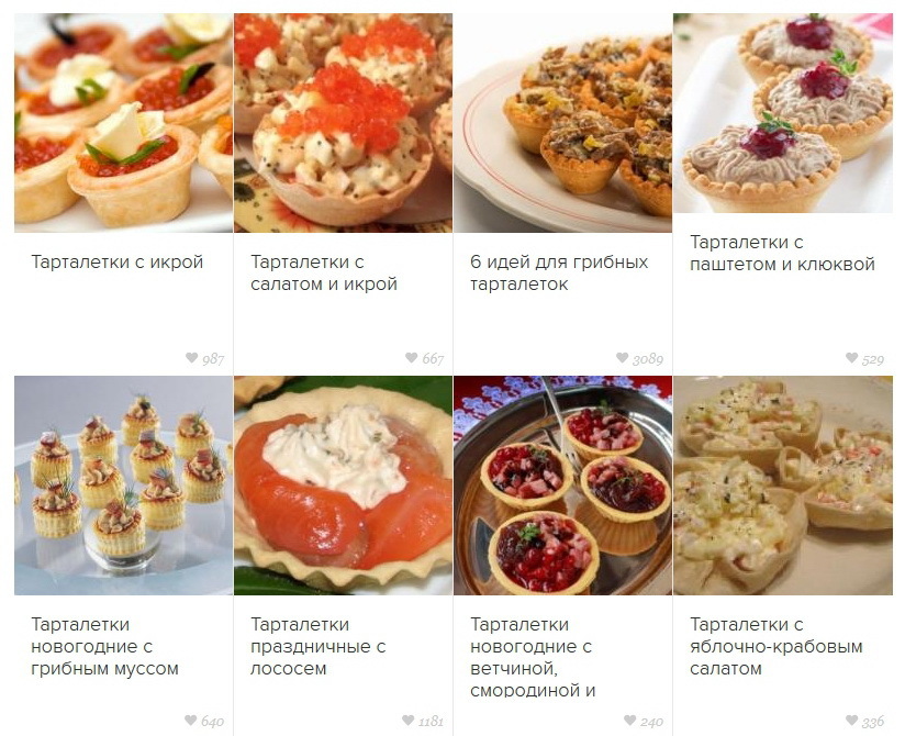 Рецепт салата для готовых тарталеток рецепты